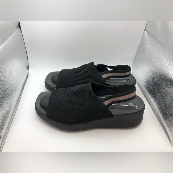 Bzees Shoes Bzees Nouveau Black Sandals Size 8 Poshmark